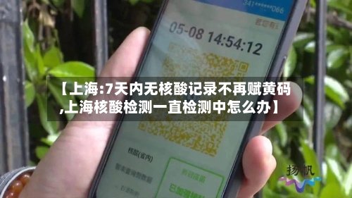 【上海:7天内无核酸记录不再赋黄码,上海核酸检测一直检测中怎么办】
