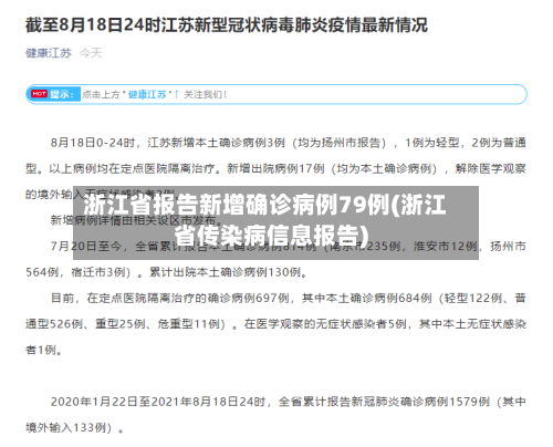 浙江省报告新增确诊病例79例(浙江省传染病信息报告)