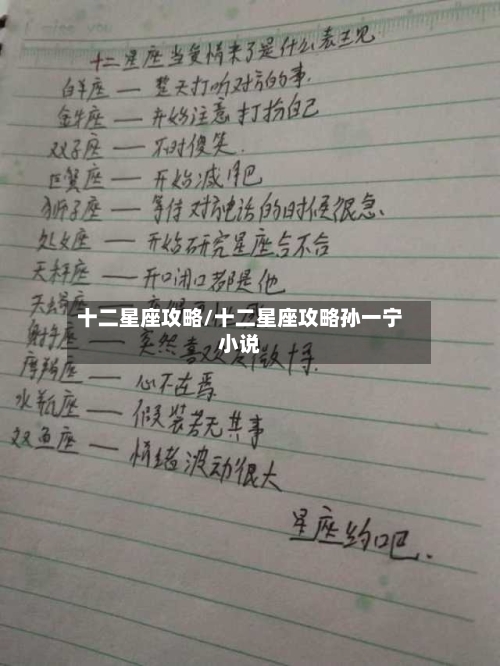 十二星座攻略/十二星座攻略孙一宁小说
