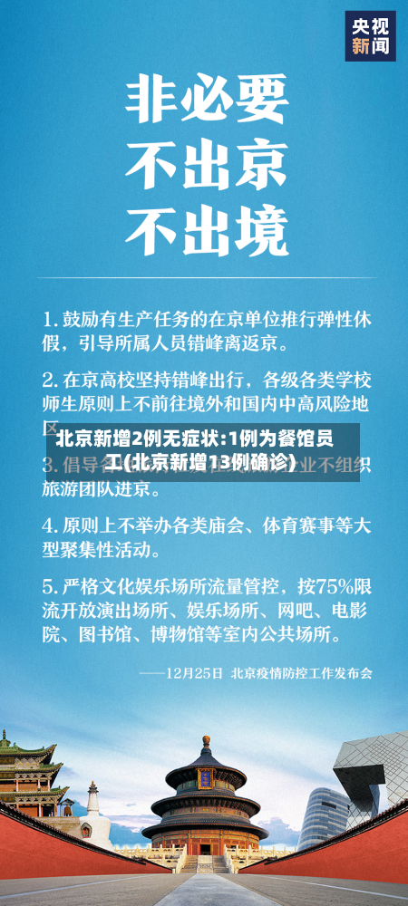 北京新增2例无症状:1例为餐馆员工(北京新增13例确诊)-第2张图片