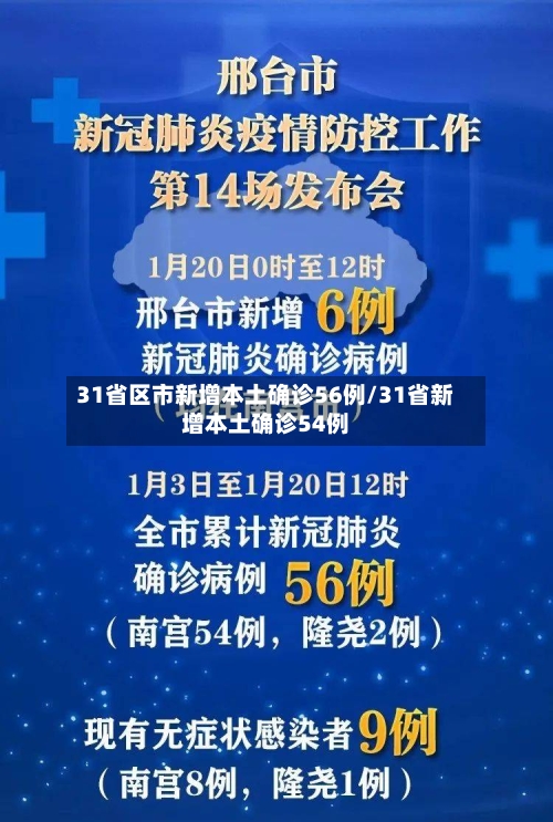31省区市新增本土确诊56例/31省新增本土确诊54例