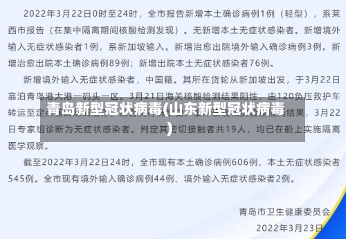 青岛新型冠状病毒(山东新型冠状病毒)-第3张图片