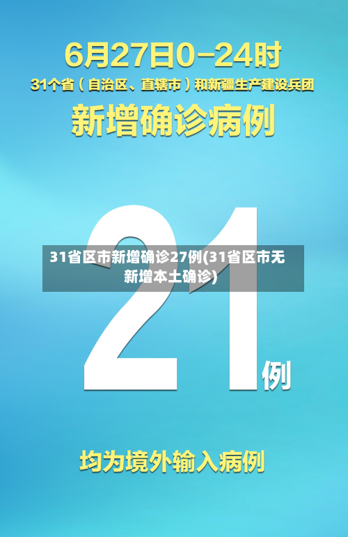 31省区市新增确诊27例(31省区市无新增本土确诊)