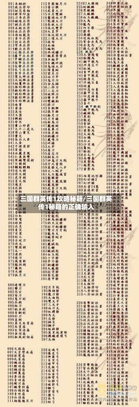 三国群英传1攻略秘籍/三国群英传1秘籍的正确输入-第2张图片