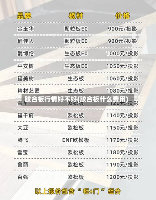 胶合板行情好不好(胶合板什么费用)-第2张图片