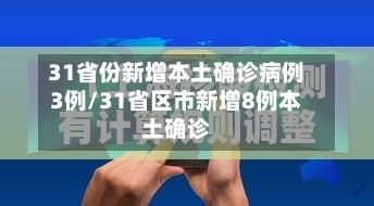 31省份新增本土确诊病例3例/31省区市新增8例本土确诊