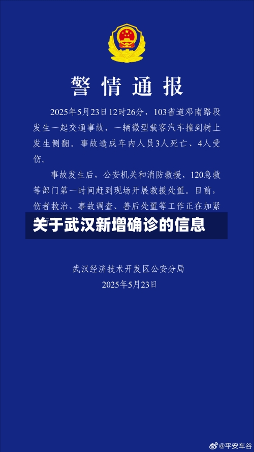 关于武汉新增确诊的信息