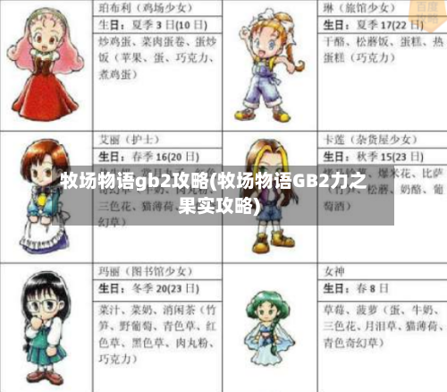 牧场物语gb2攻略(牧场物语GB2力之果实攻略)-第2张图片