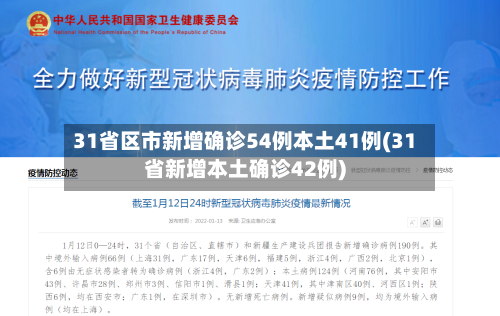 31省区市新增确诊54例本土41例(31省新增本土确诊42例)