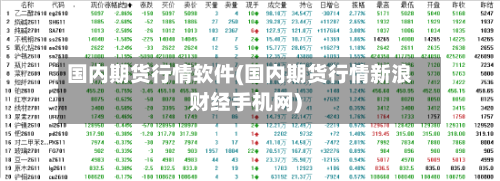 国内期货行情软件(国内期货行情新浪财经手机网)-第3张图片