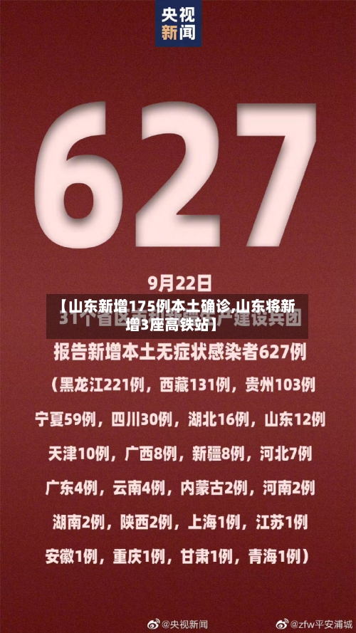 【山东新增175例本土确诊,山东将新增3座高铁站】