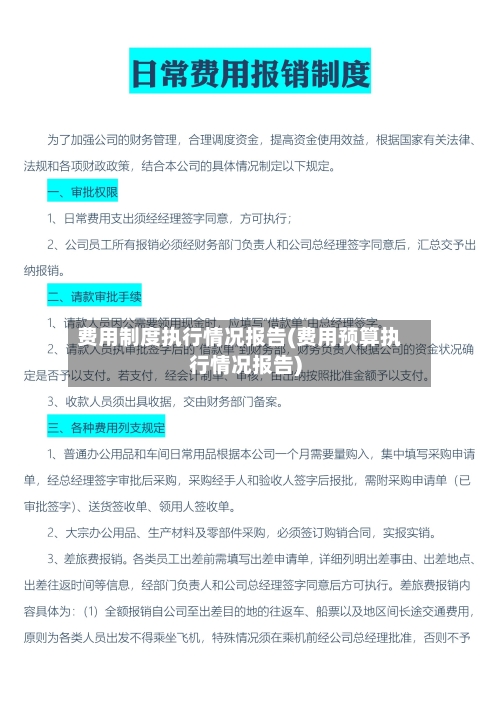费用制度执行情况报告(费用预算执行情况报告)-第3张图片