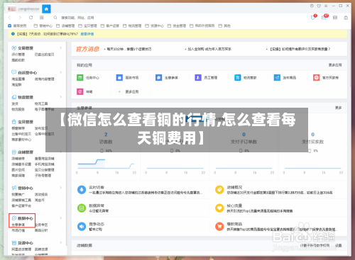 【微信怎么查看铜的行情,怎么查看每天铜费用】-第3张图片