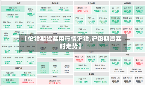 【伦铅期货实用行情沪铅,沪铅期货实时走势】