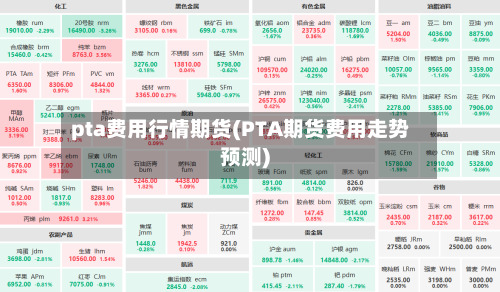 pta费用行情期货(PTA期货费用走势预测)