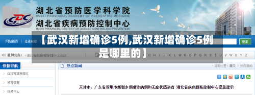 【武汉新增确诊5例,武汉新增确诊5例是哪里的】