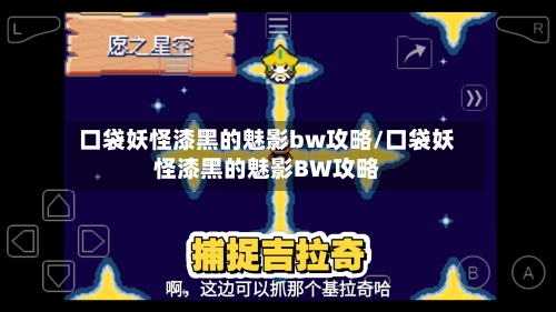 口袋妖怪漆黑的魅影bw攻略/口袋妖怪漆黑的魅影BW攻略-第2张图片