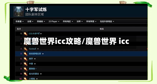 魔兽世界icc攻略/魔兽世界 icc