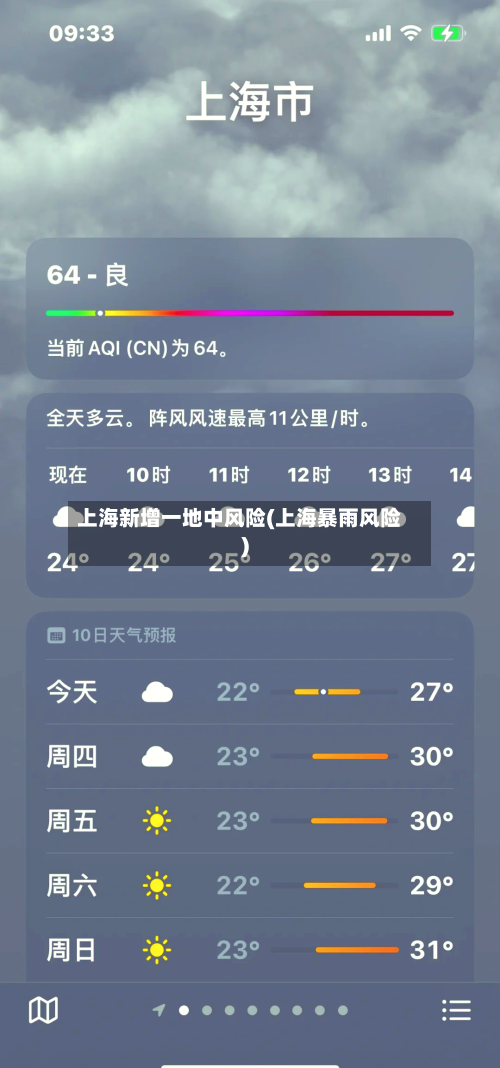 上海新增一地中风险(上海暴雨风险)