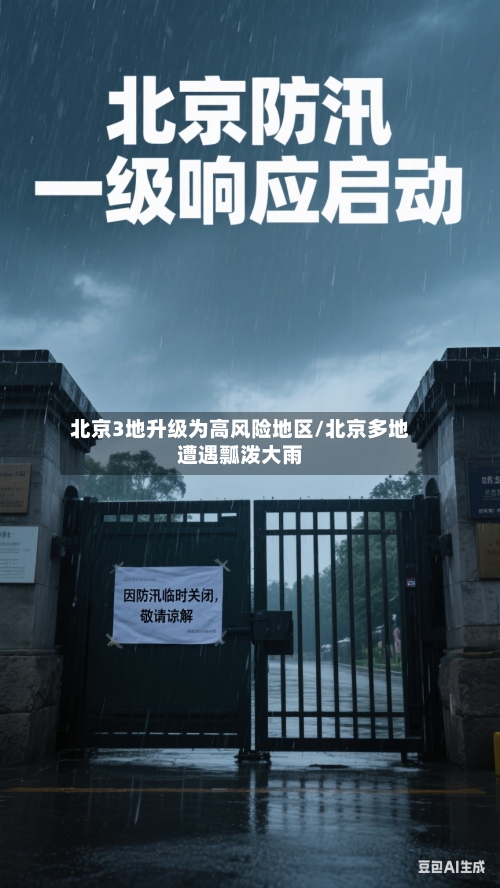 北京3地升级为高风险地区/北京多地遭遇瓢泼大雨