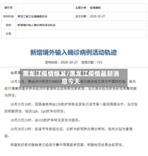 黑龙江疫情爆发/黑龙江疫情最新消息今天