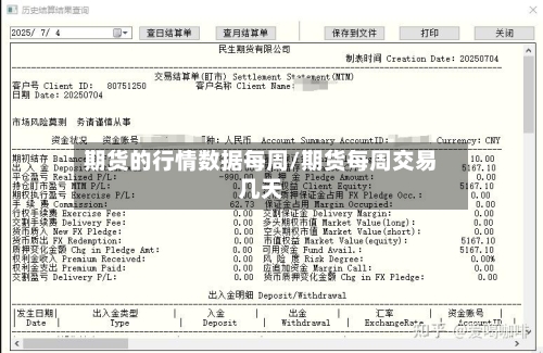 期货的行情数据每周/期货每周交易几天-第3张图片