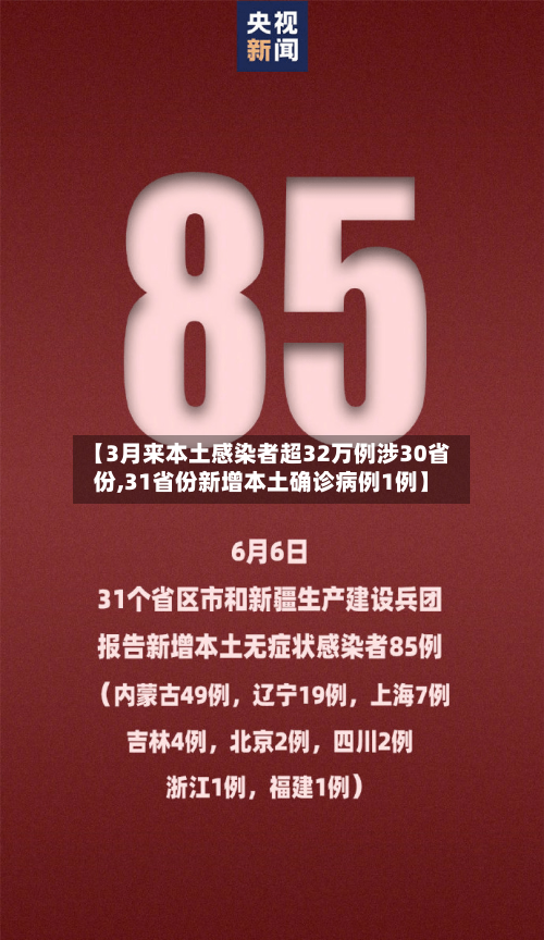 【3月来本土感染者超32万例涉30省份,31省份新增本土确诊病例1例】