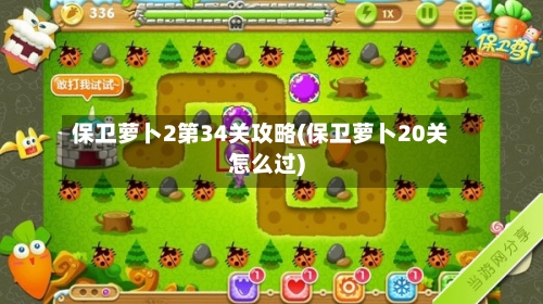 保卫萝卜2第34关攻略(保卫萝卜20关怎么过)-第3张图片