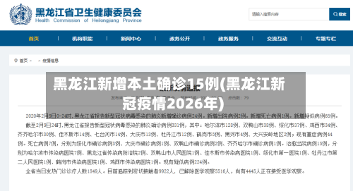 黑龙江新增本土确诊15例(黑龙江新冠疫情2026年)