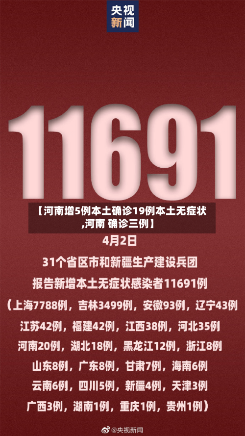 【河南增5例本土确诊19例本土无症状,河南 确诊三例】