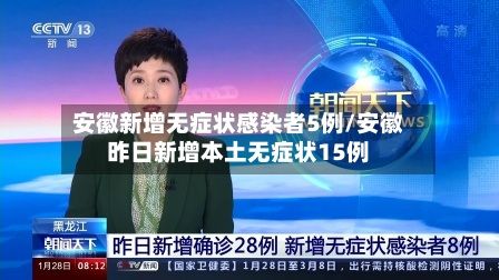 安徽新增无症状感染者5例/安徽昨日新增本土无症状15例