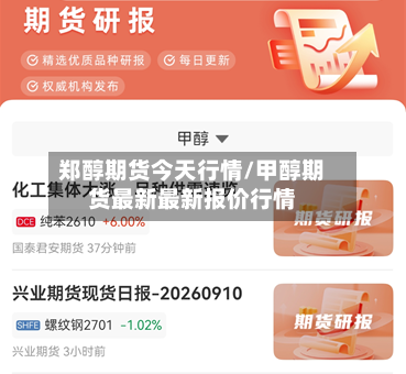 郑醇期货今天行情/甲醇期货最新最新报价行情