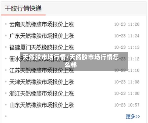天然胶市场行情/天然胶市场行情怎么样-第3张图片