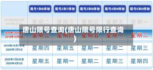 唐山限号查询(唐山限号限行查询)