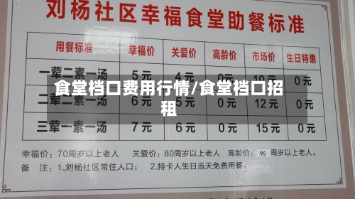 食堂档口费用行情/食堂档口招租