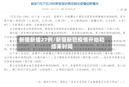 新疆新增27例/新疆新冠疫情开始和结束时间