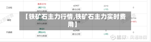 【铁矿石主力行情,铁矿石主力实时费用】-第2张图片