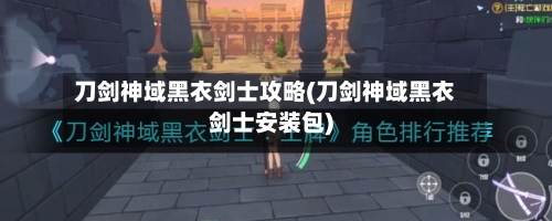 刀剑神域黑衣剑士攻略(刀剑神域黑衣剑士安装包)