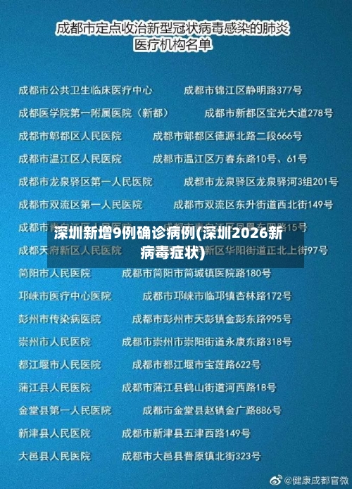 深圳新增9例确诊病例(深圳2026新病毒症状)