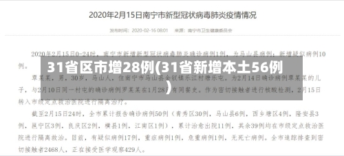 31省区市增28例(31省新增本土56例)-第2张图片