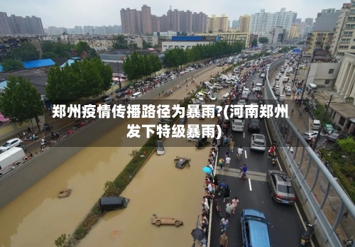 郑州疫情传播路径为暴雨?(河南郑州发下特级暴雨)-第2张图片