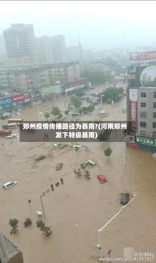 郑州疫情传播路径为暴雨?(河南郑州发下特级暴雨)