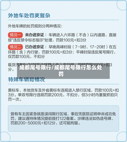 成都尾号限行/成都尾号限行怎么处罚