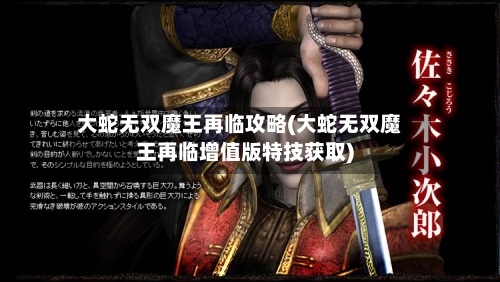 大蛇无双魔王再临攻略(大蛇无双魔王再临增值版特技获取)