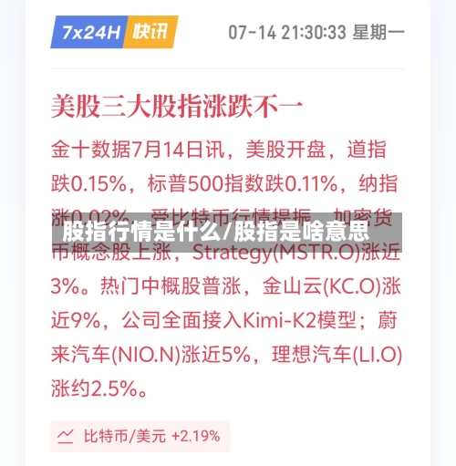股指行情是什么/股指是啥意思