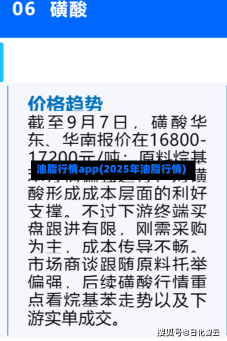 油脂行情app(2025年油脂行情)