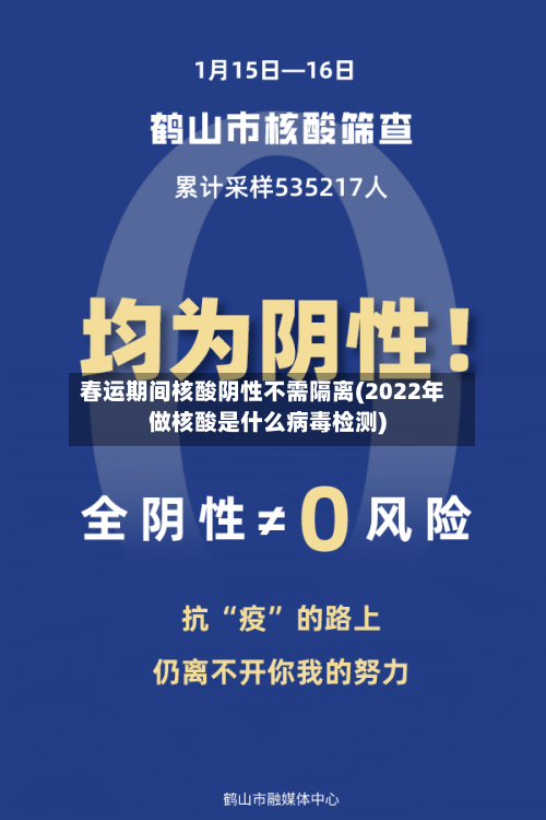 春运期间核酸阴性不需隔离(2022年做核酸是什么病毒检测)