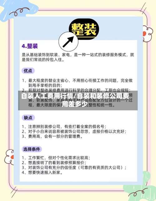 自装人工费用行情/自装和装修公司费用差多少
