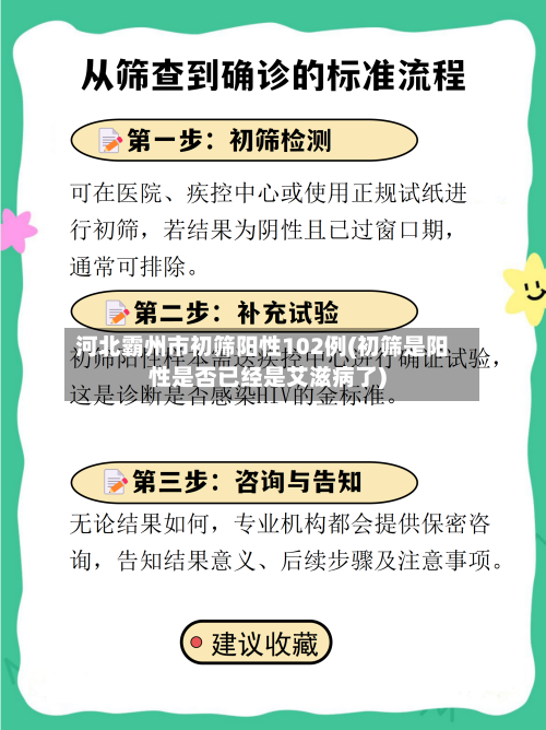 河北霸州市初筛阳性102例(初筛是阳性是否已经是艾滋病了)