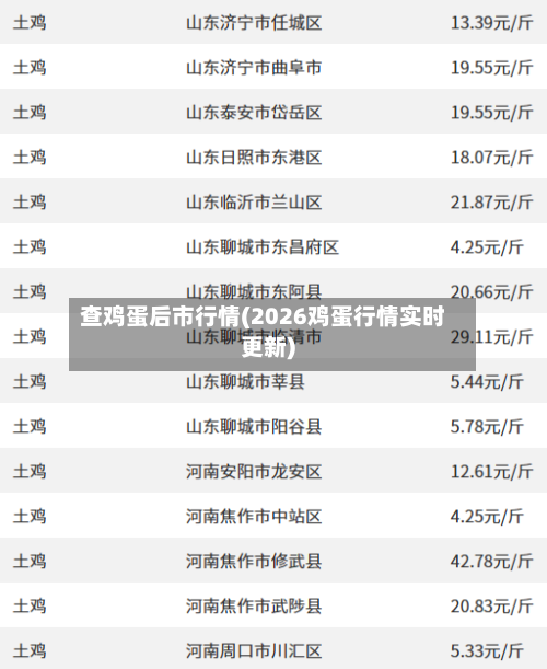 查鸡蛋后市行情(2026鸡蛋行情实时更新)
